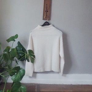 Madewell white mock neck sweater size small